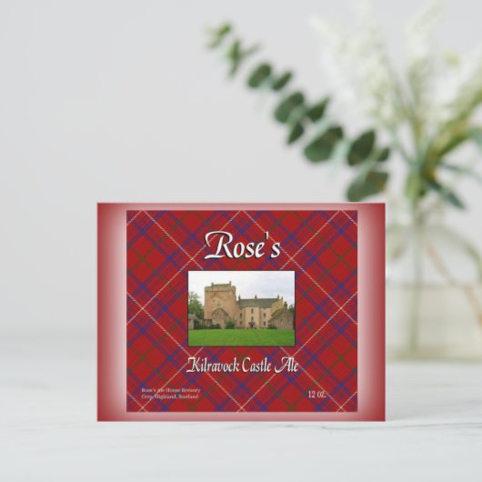 Roos Kilravock Castle Ale Briefkaart (Staand voorkant)