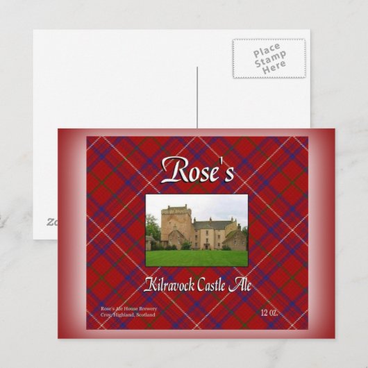 Roos Kilravock Castle Ale Briefkaart (Voorkant / Achterkant)