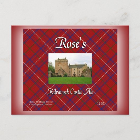 Roos Kilravock Castle Ale Briefkaart (Voorkant)