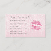 Roos Kiss Lips met subtiele Twinkle Lights make-up Visitekaartje (Achterkant)