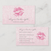 Roos Kiss Lips met subtiele Twinkle Lights make-up Visitekaartje (Voorkant / Achterkant)