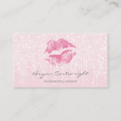 Roos Kiss Lips met subtiele Twinkle Lights make-up Visitekaartje (Voorkant)