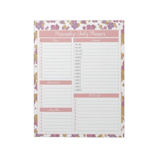  Roos - Klantenplan voor dagelijks gebruik Notitieblok (Linkerzijde)