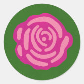 Roos Klassieke ronde Sticker (Voorkant)
