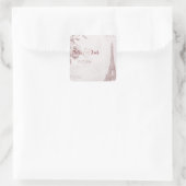 Roos Kleur Eiffeltoren Bruiloft Sticker (Tas)