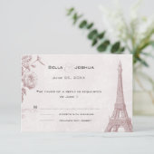  Roos Kleur Eiffeltoren RSVP (Staand voorkant)