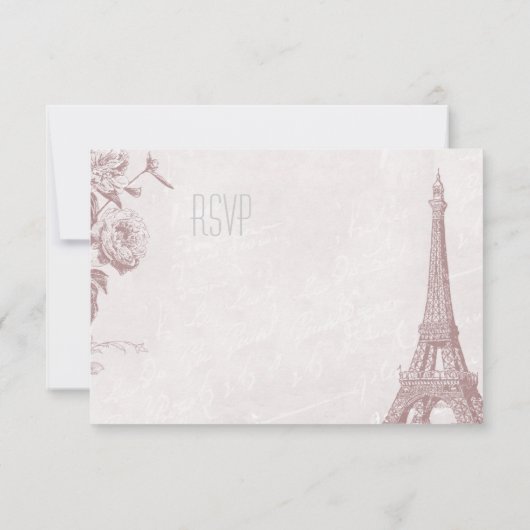 Roos Kleur Eiffeltoren RSVP (Achterkant)