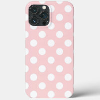  Roos Kleur met Big White Polka Dots
