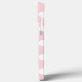 Roos Kleur met Big White Polka Dots Case-Mate iPhone Case (Achterkant / Links)