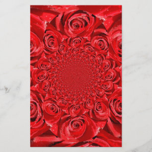 Roos-kleurige wereld: Floral Fantasy Briefpapier