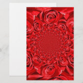 Roos-kleurige wereld: Floral Fantasy Briefpapier (Voorkant / Achterkant)