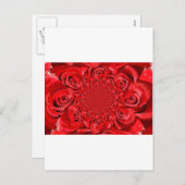 Roos-kleurige wereld: Floral Fantasy Feestdagenkaart (Voorkant / Achterkant)