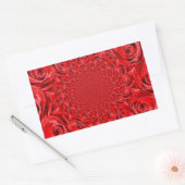 Roos-kleurige wereld: Floral Fantasy Rechthoekige Sticker (Envelop)