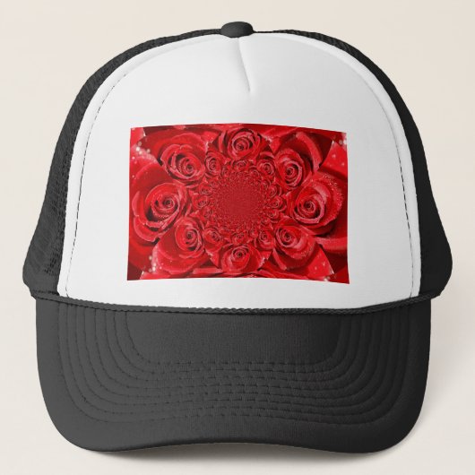 Roos-kleurige wereld: Floral Fantasy Trucker Pet (Voorkant)