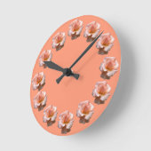 Roos Klok Wildrose Wall Klock Peach Roos Clock (Hoek)