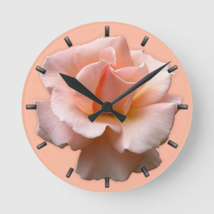 Roos Klok Wildrose Wall Klock Peach Roos Decor