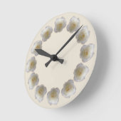 Roos Klok Wit roze  Klok Roos Decor (Hoek)