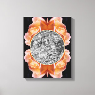 Roos Knop Bloem Getinte Maak Je Eigen Foto Canvas Afdruk