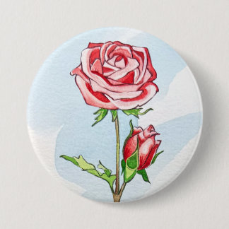 Roos Knop Ronde Button 7,6 Cm