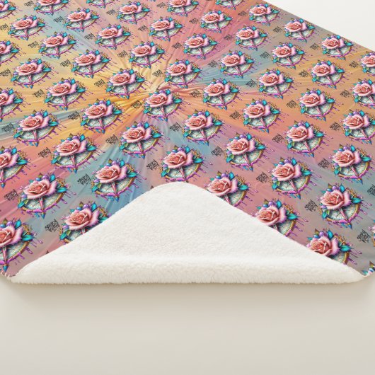 roos kompas: een symbool van liefde en gelukzaligh sherpa deken (3/4)