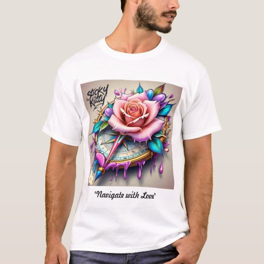 roos kompas: een symbool van liefde en gelukzaligh t-shirt (Voorkant)