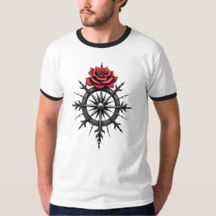 Roos kompas van Mystique - Tattoo stijl Symbool T-shirt