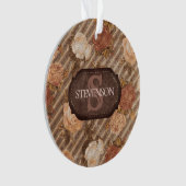 Roos koperschuimsteen | Aangepaste bijtende famil Ornament (voorkant)