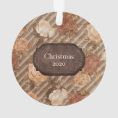 Roos koperschuimsteen | Aangepaste bijtende famil Ornament (achterkant)