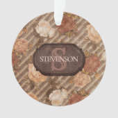 Roos koperschuimsteen | Aangepaste bijtende famil Ornament (voorkant)