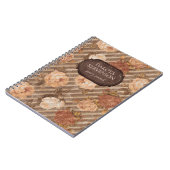  Roos koperschuimsteen | Rustige lederen poëzie Notitieboek (Linkerzijde)