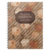  Roos koperschuimsteen | Rustige lederen poëzie Notitieboek (Voorkant)