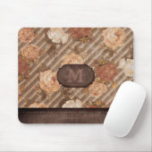 Roos koperschuimsteen | Stedelijk monogram Floral Muismat (Met muis)