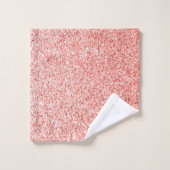 Roos koraal licht glitter faux sparkles bad handdoek (Wasdoekje)