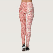 Roos koraal licht glitter faux sparkles leggings (Achterkant)