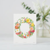 Roos krans  Briefkaart (Staand voorkant)