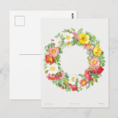 Roos krans  Briefkaart (Voorkant / Achterkant)