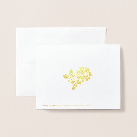 Roos krans bruiloft Dank u foto Folie Kaarten (Met envelop)