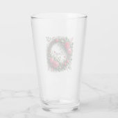 Roos Krans Liefde Valentijnsdag Glass Cup Glas (Achterkant)