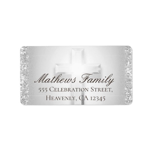 Roos kruis | Etiket (Voorkant)