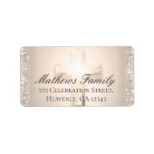 Roos kruis | Etiket (Voorkant)