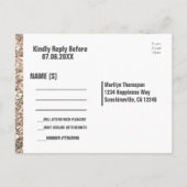 Roos kruis | RSVP Uitnodiging Briefkaart (Achterkant)