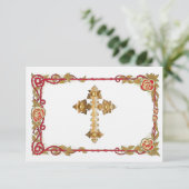  Roos kruis sparen de Datum Save The Date (Staand voorkant)