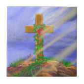 Roos kruis tegeltje (Voorkant)