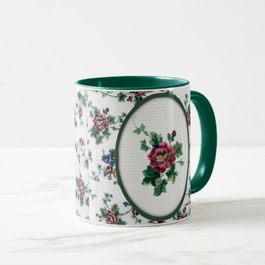 Roos kruissteek Mok (Voorkant rechts)