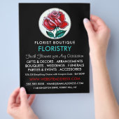 Roos Kunst, Florist, bloemenborst Adverteren Flyer (Hand)