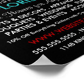 Roos Kunst, Florist, bloemenborst Adverteren Poster (Hoek)