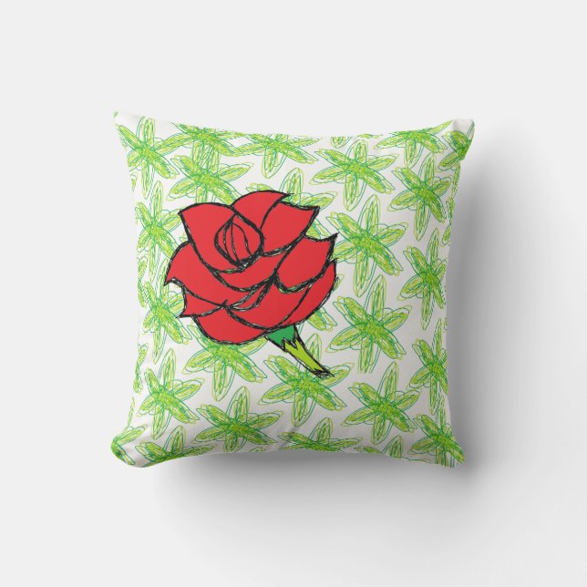 Roos kussen (Voorkant)