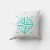 Roos Kustmakerij Nautical White Compass Kussen (Achterkant)