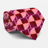 Roos kwartaal stropdas (Opgerold)