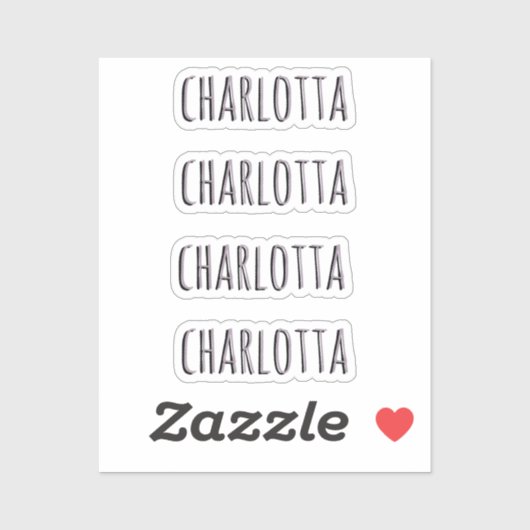 Roos kwarts | 3D zwart gepersonaliseerde naam Sticker (Vel)